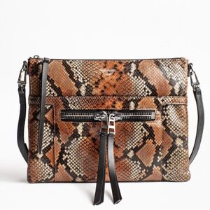 ZADIG & VOLTAIRE Panglo Zip Wild Crossbody Oversized Clutch